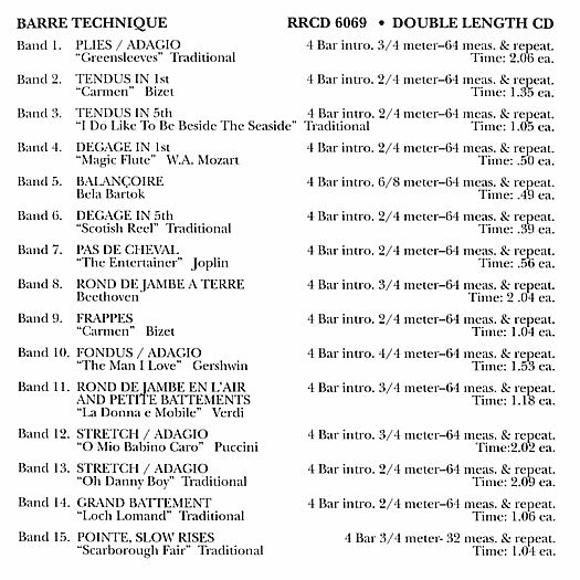 RR6069 Ballet Music For Class