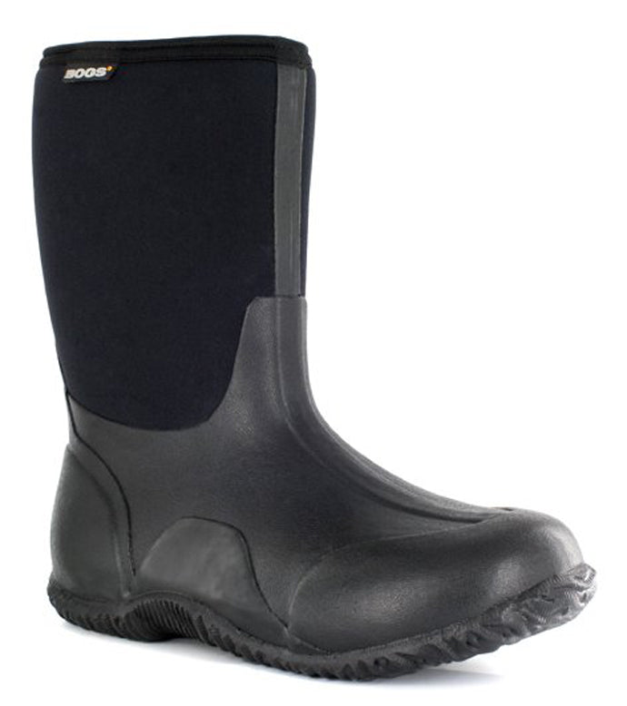 61152 Classic Mid Black Waterproof/Warm Bogs Womens Boots
