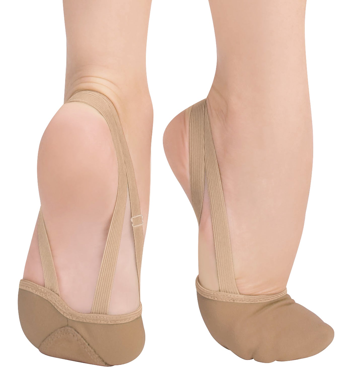 621A Adult Leather Pleated Half Sole Lyrical Shoes