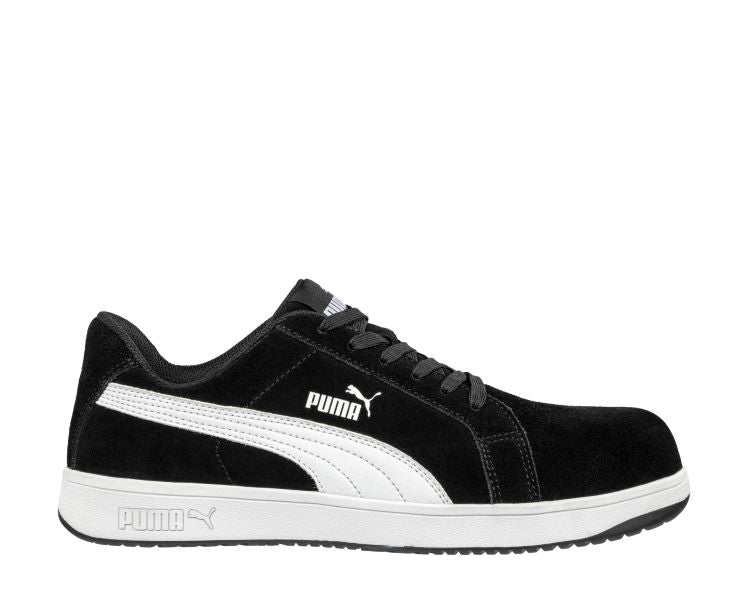 Puma Black/White Iconic Suede Black Low Men's Composite Toe Safety Work Shoes ASTM EH SR 640015