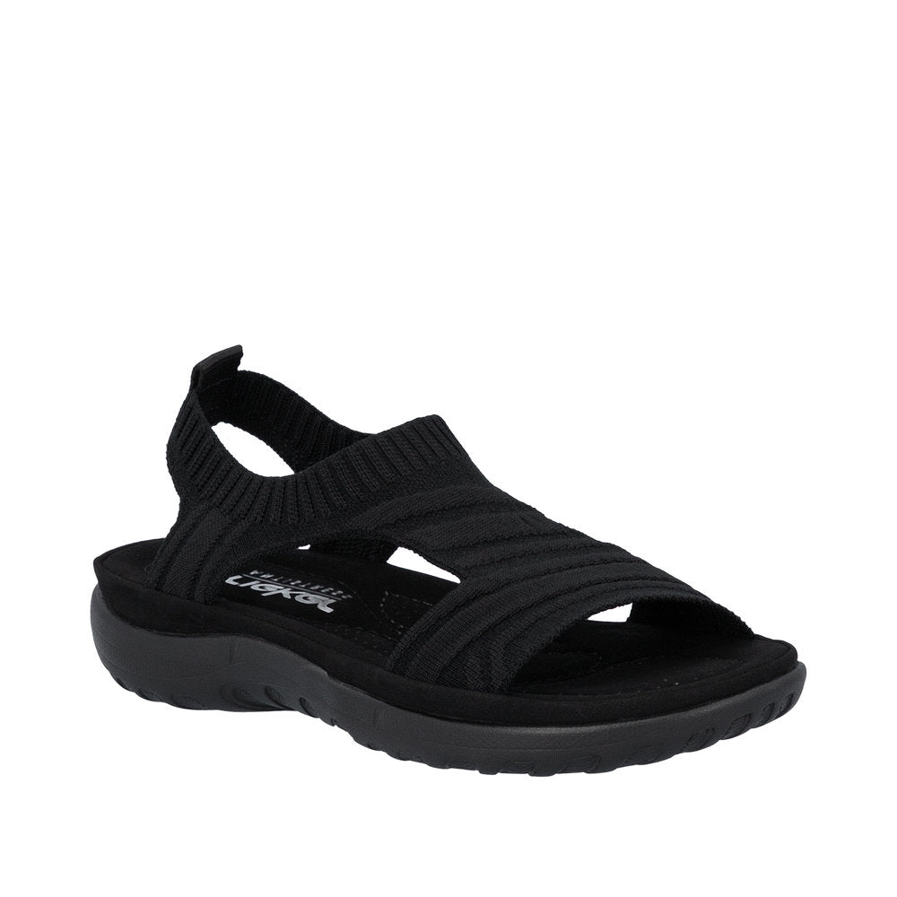Rieker Schwarz (Black) Frania 50 Women's Hiking Sandals 64850-00