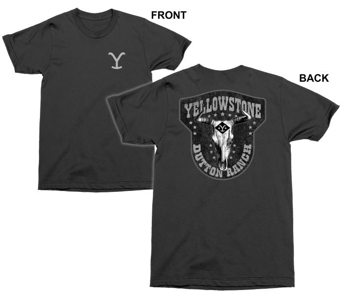 Yellowstone Charcoal Grey Yellowstone Patch Men's Tee Shirt 66-331-329