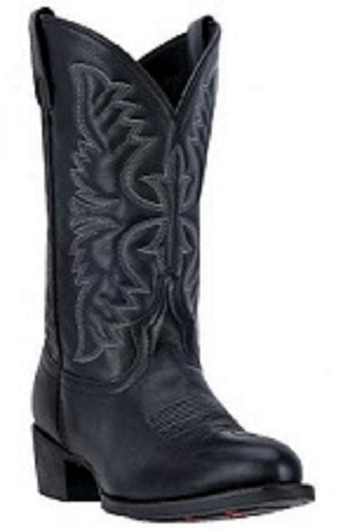 Dan Post Laredo Black Birchwood Mens R Toe Western Boots 68450