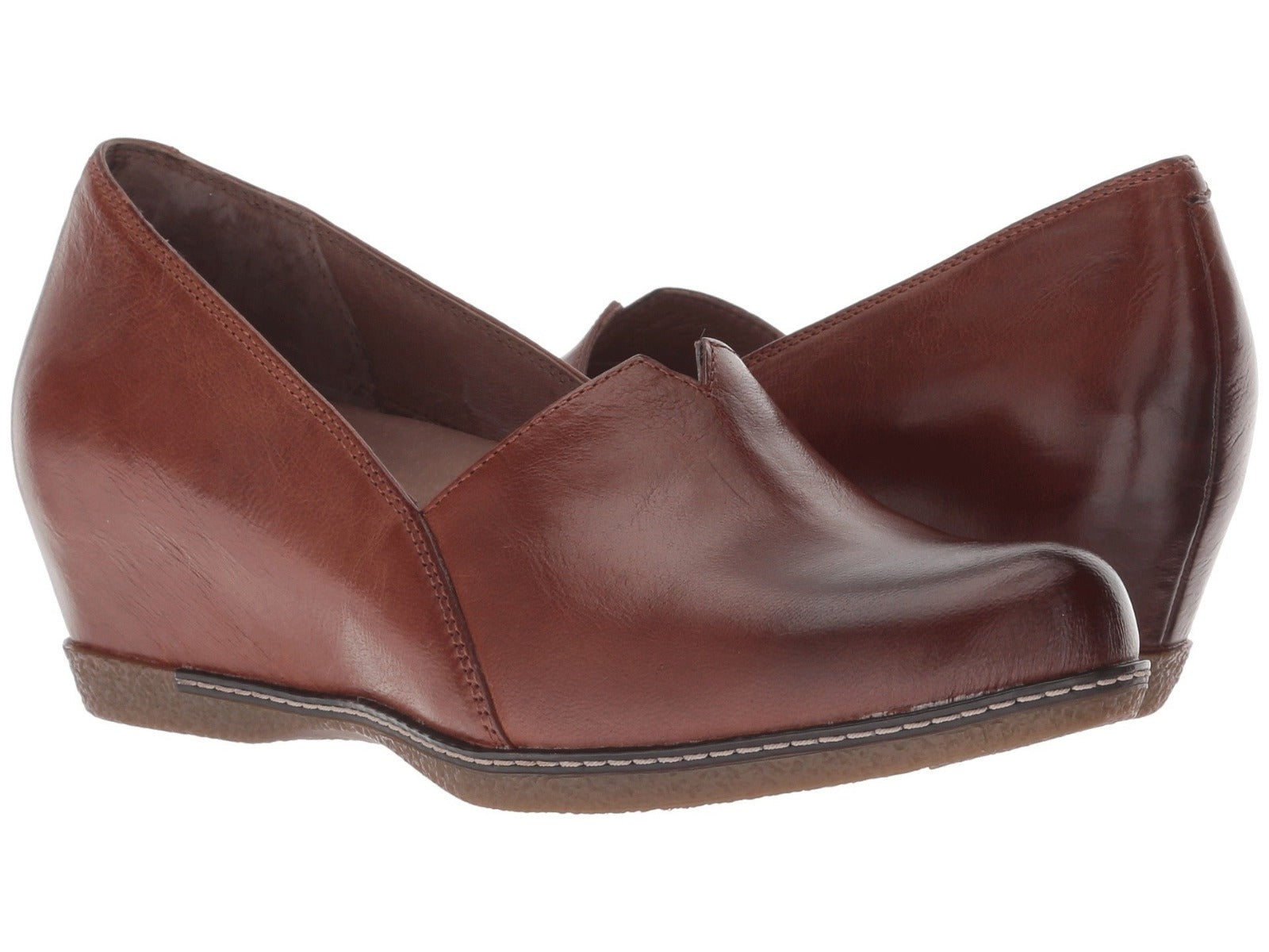 Dansko Chestnut Burnished Liliana Womens Comfort Slip On Shoes 6901-691200