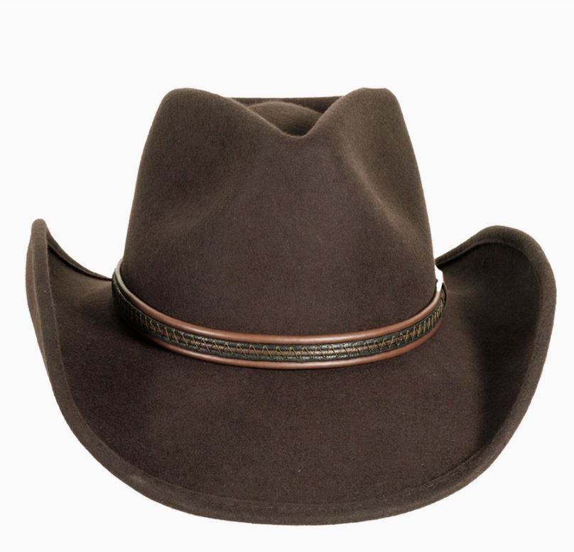 American Hat Makers Chocolate Men's Crushable Wool Felt Hat 710100-CHOC