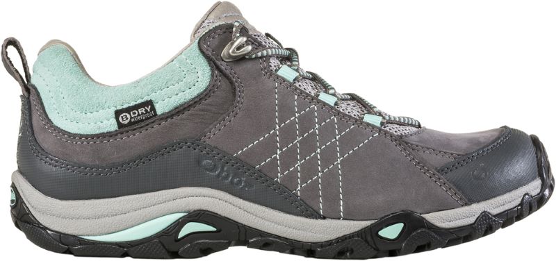 Oboz Charcoal Sapphire Low Waterproof Wide Womens Shoes 71602-CHARCOAL