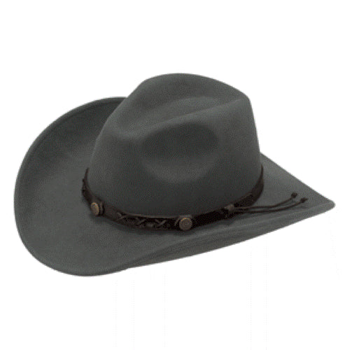 M and F Western Graphite Twister Dakota Crushable Wool Hat 72110148