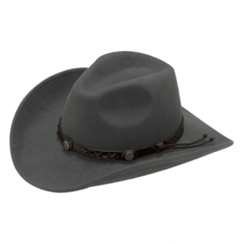 M and F Western Graphite Twister Dakota Crushable Wool Hat 72110148
