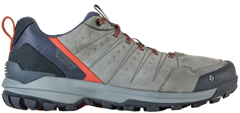 Oboz Steel Sypes Low Leather Waterproof Mens Shoes 76101-STEEL