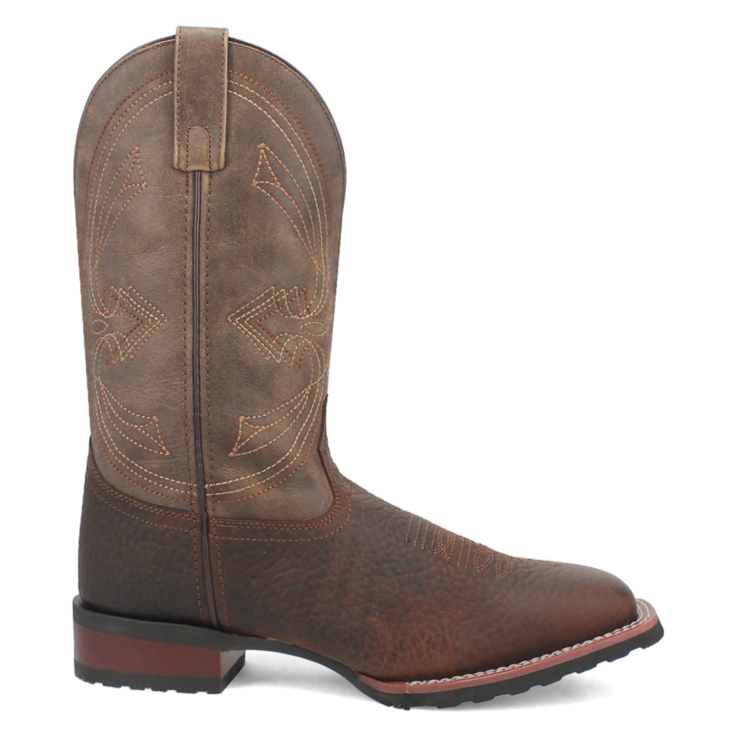 Laredo Chocolate and Tan Elias Western Boots 7733