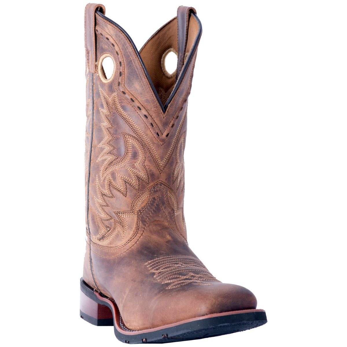 Dan Post Laredo Tan Kane Broad Square Toe  Mens Western Boots 7812