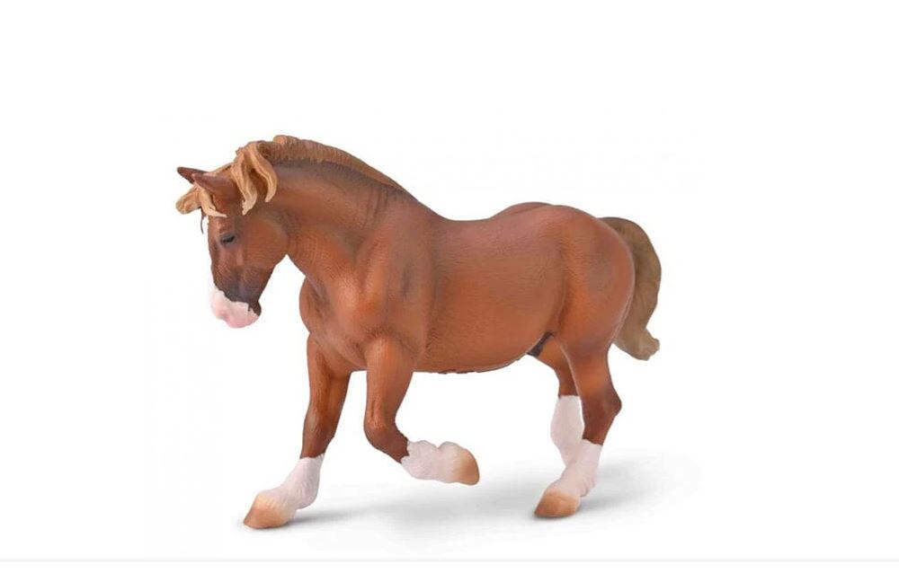 Breyer by CollectA Breton Draft Horse Stallion- Chestnut 80008