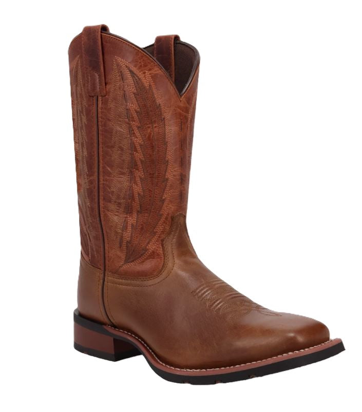 Laredo Tan/Brown Tulane Men's Leather Square Toe Western Boots 8013