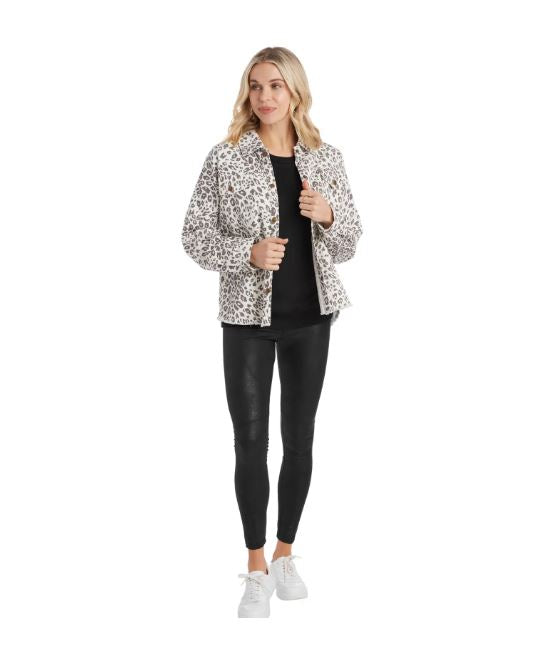 Mud Pie Cream Leopard Shacket 80340025CR