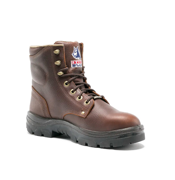Steel Blue Oak color Argyle Water Proof 6 inch Soft Toe Lace up Work Boot 810952