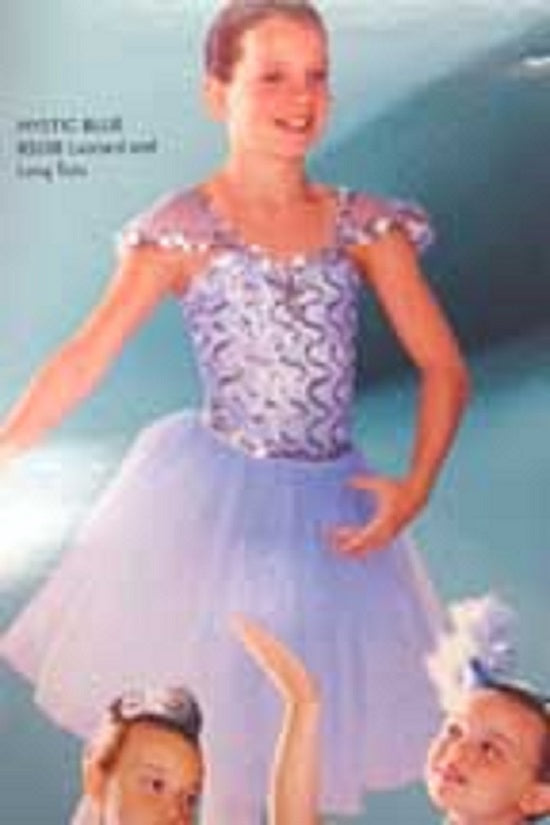 8203B Mystic Blue With Long Tutu Recital Costume