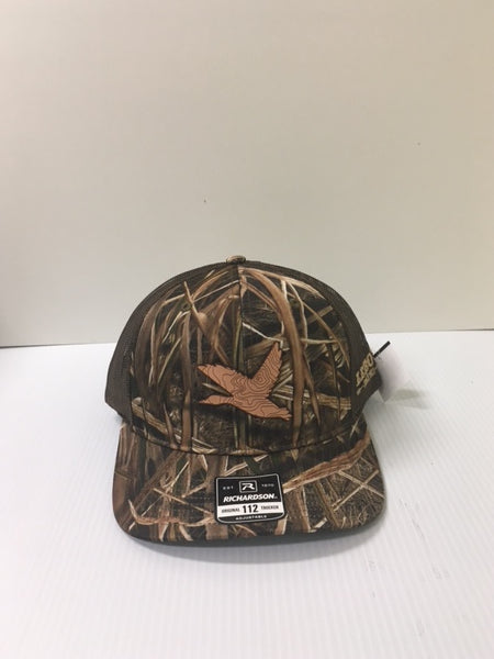 Richardson Mossy Oak and Brown 112 Topo Duck Patch Mens Trucker Hat 842-BDBN-DUCK