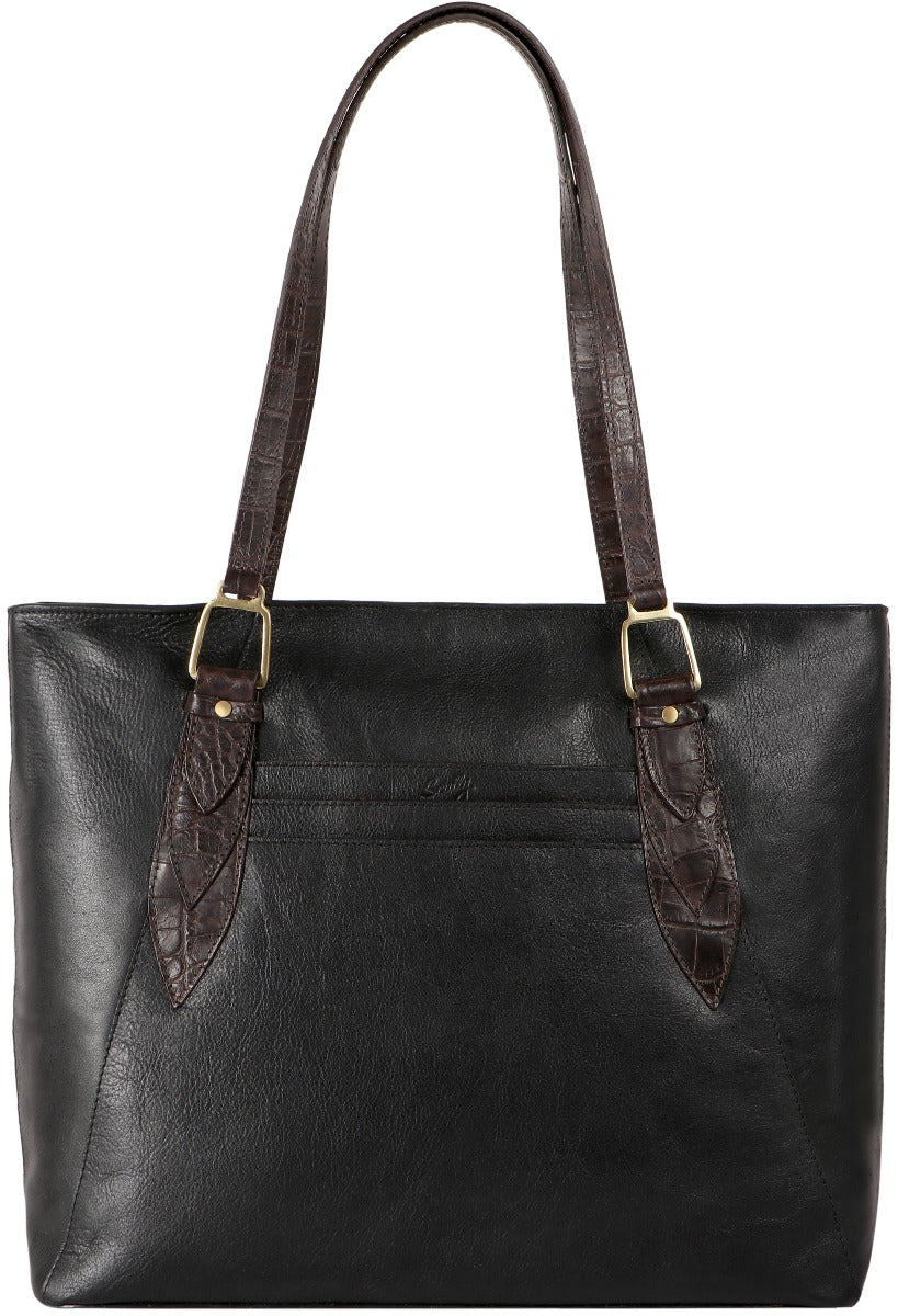 Scully Large Workbag with Multiple Pockets and Croco detail Handles   846-24   ****Online Only