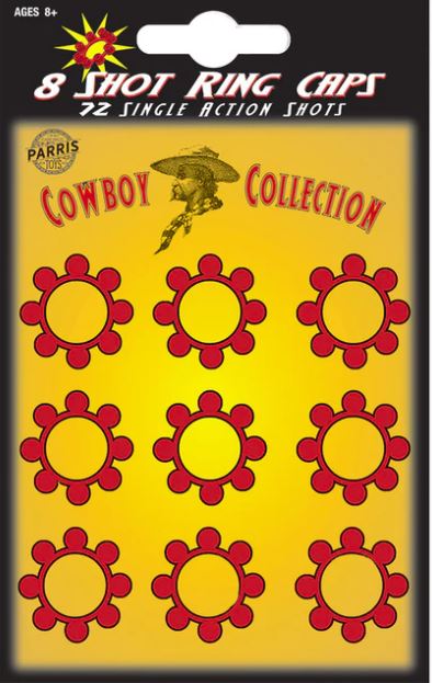Parris Manufacturing 8-Shot Ring Action Caps Kids (72 Single Action Shots) 913
