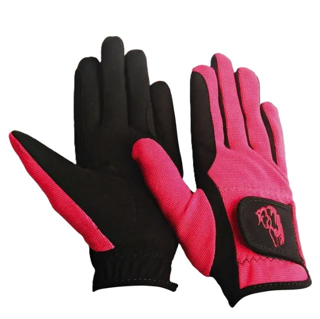 JPC Equestrian Raspberry TuffRider Children's Performance Riding Gloves 9215-RASPBERRY