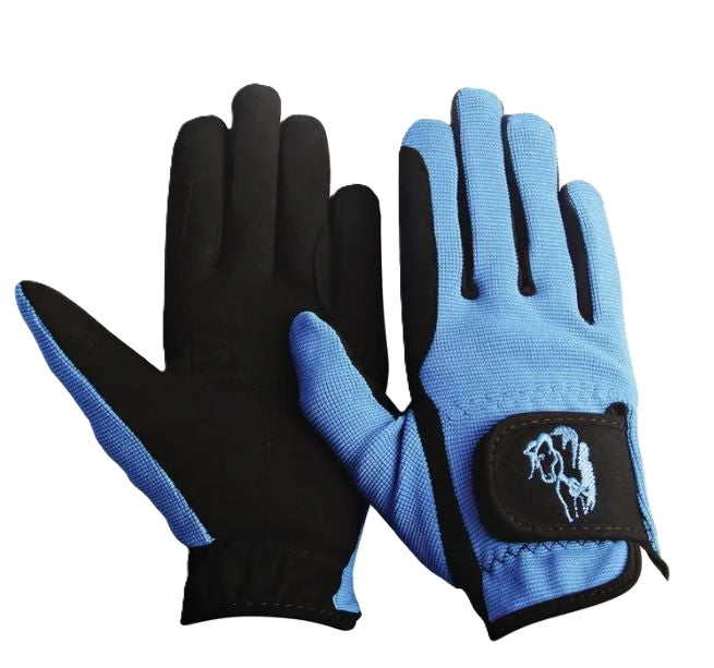 JPC Equestrian Sky Blue TuffRider Children's Performance Riding Gloves 9215-SKYBLUE