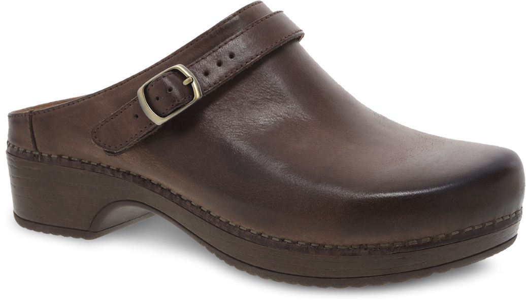 Dansko Berry Brown Milled Burnished Womens Mules 9421-801600