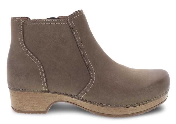 Dansko Barbara Taupe Burnished Nubuck Short Comfort Womens Boots 9425-161600