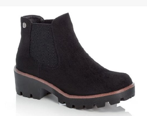 Rieker Women's Velvet Black Comfort Boot 99284-00