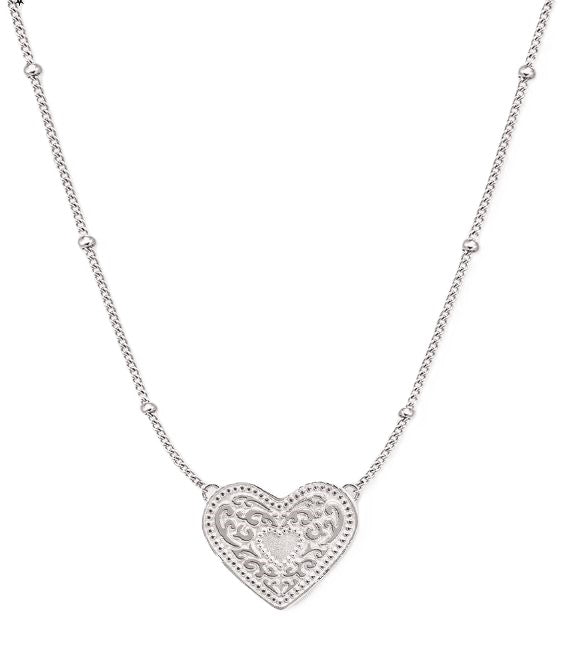 Spurwest Silver Audrey Heart Necklace A-NK-SLV-BC-300