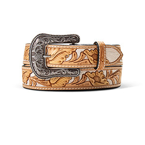 M&F Natural Hand Tooled Flower Women's Belt A1568448