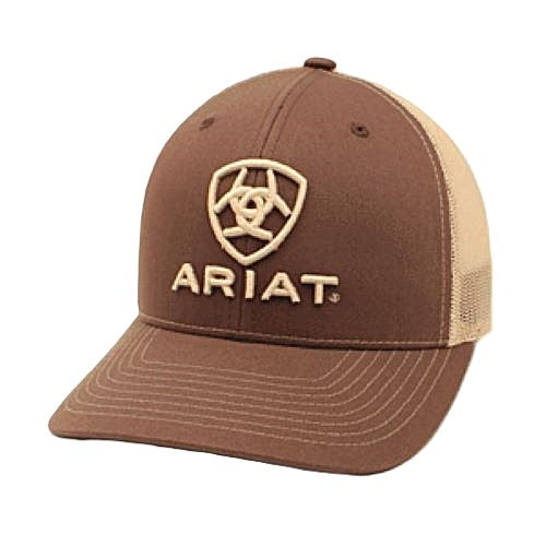 Ariat Brown Richardson 122 6 Panel Snapback Hat with Signature Logo Patch A300003102