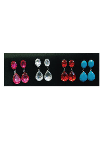 J-E4 Dangle Gem Earrings