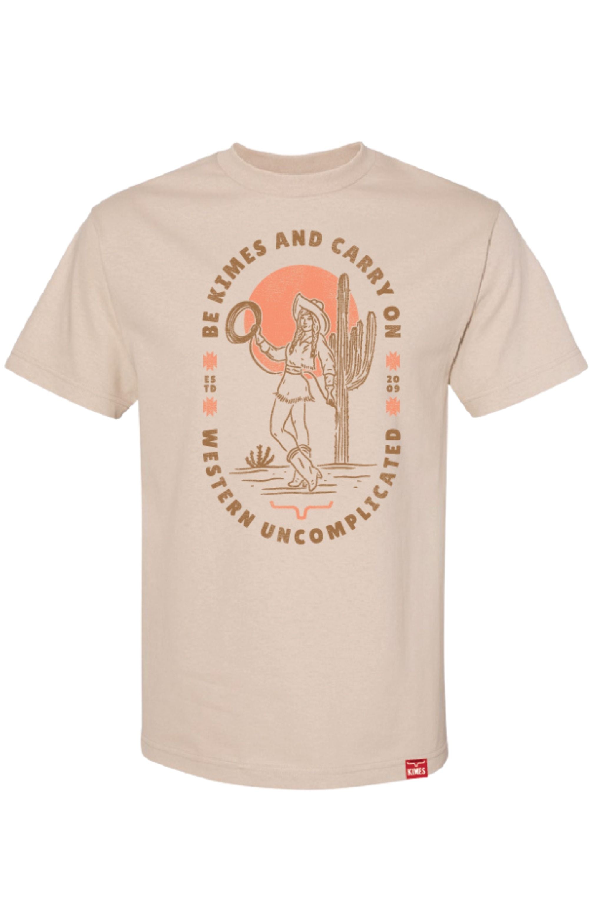 Kimes Ranch Sand 'Be Kimes and Carry On' Women's Graphic T-Shirt WSH0000064