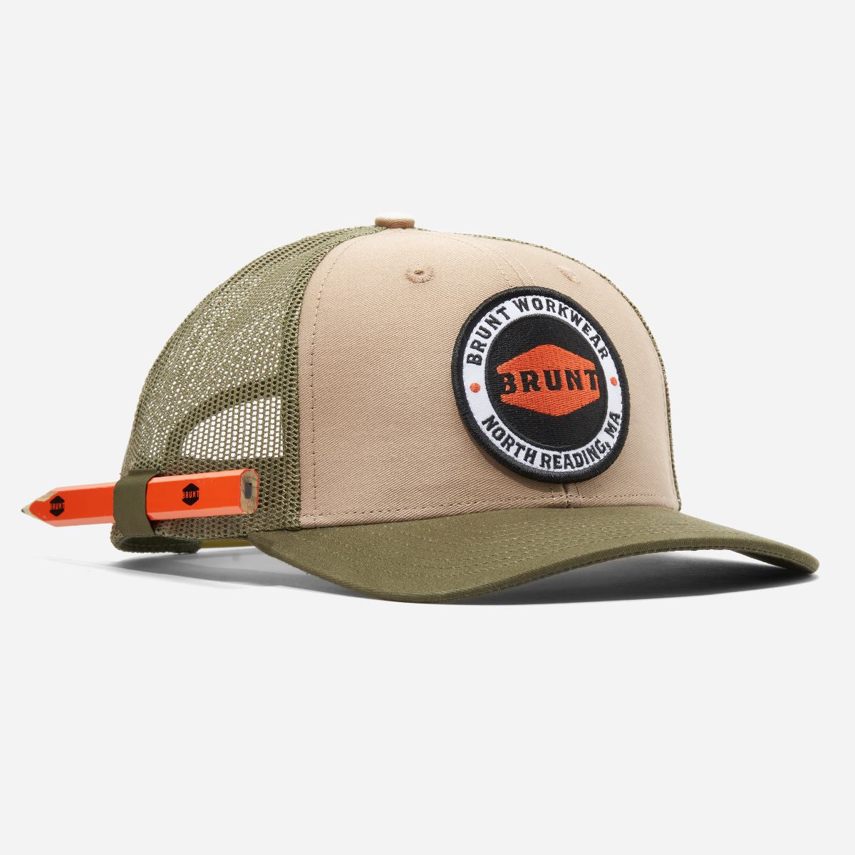 Brunt Army Green Curved Brim Snapback Work Hat  BRX11000-040