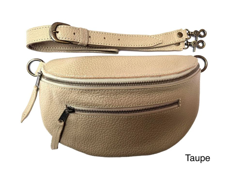 MY GO2 BAG Taupe Bumbag with Pockets BUMBAG-TAUPE