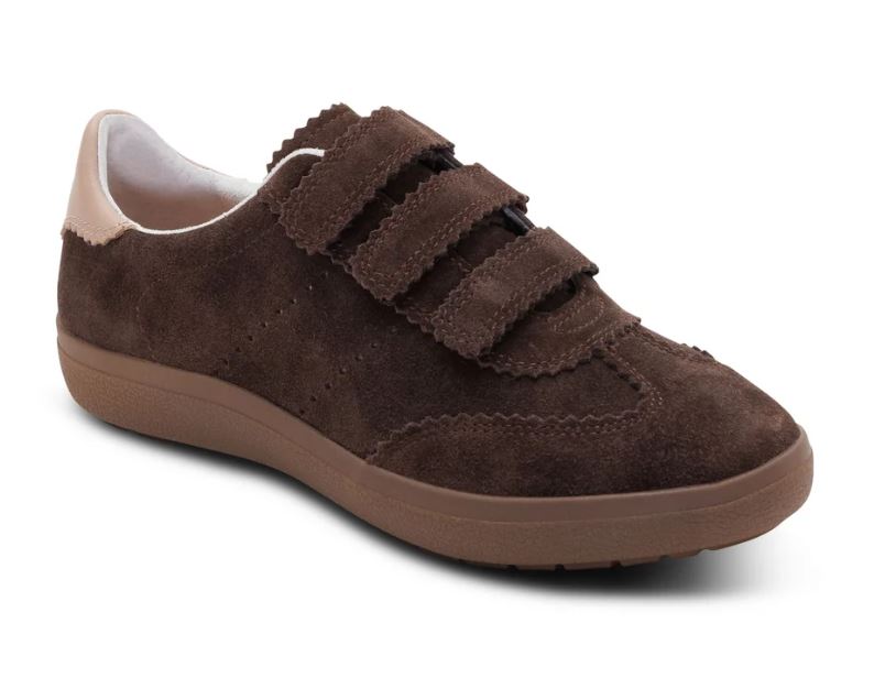 Aetrex Dark Brown Morgan Arch Support Women's Sneakers CA732