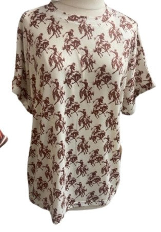 Cotton & Rye Knit Short Sleeve Buckaroo Top CRK2503