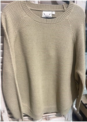 Cotton & Rye Wheat Round Bottom Women's Sweater CRK800