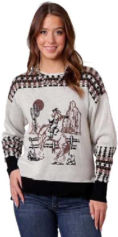 Cotton & Rye Vintage Cowgirl Women's Sweater CRK805X