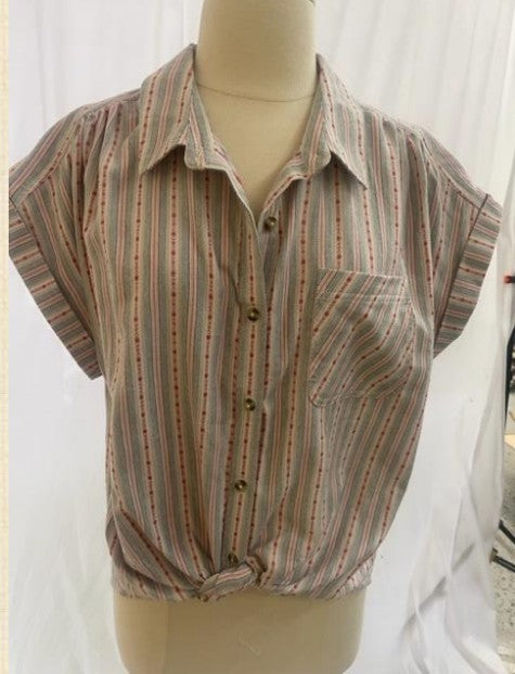 Cotton & Rye Navy/Red Dobby Button Down Shirt CRW935M