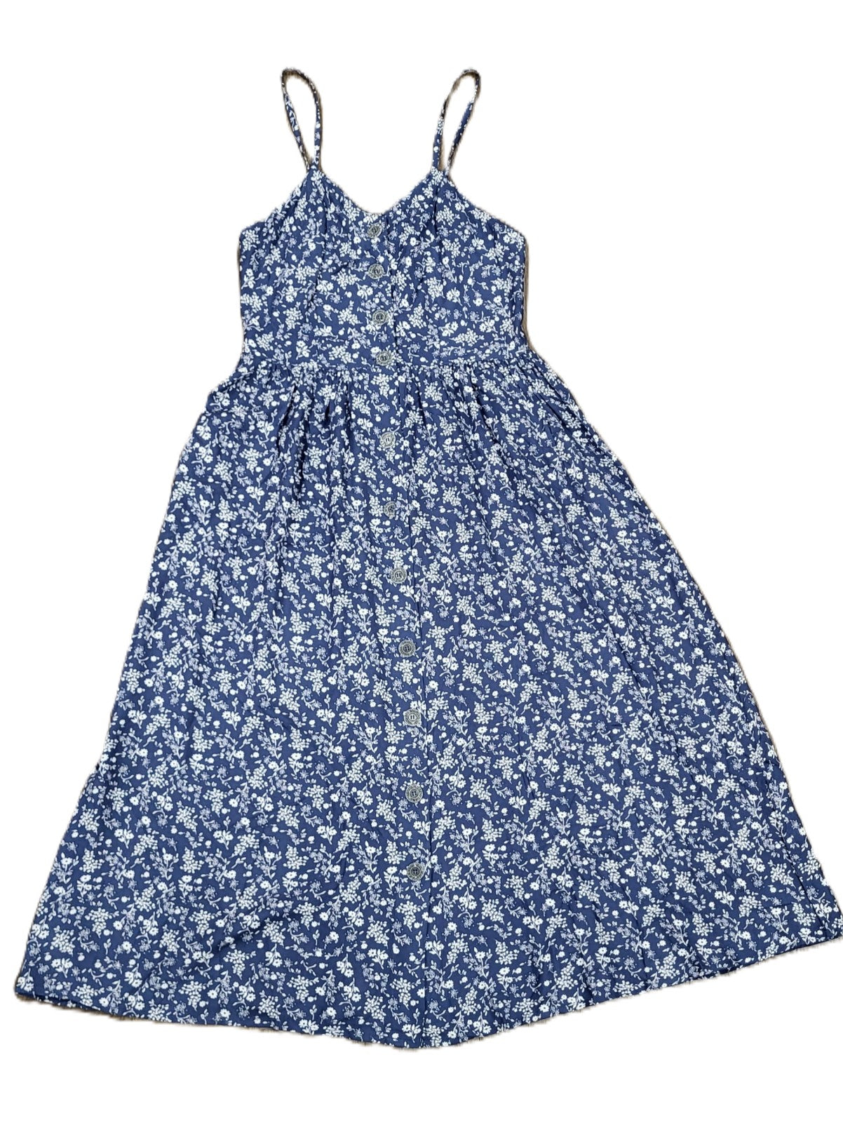 Cotton & Rye Blue Floral Button Front Dress CRWD08B