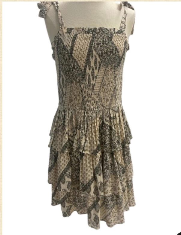 Cotton & Rye Smocked Paisley Dress CRWD81M