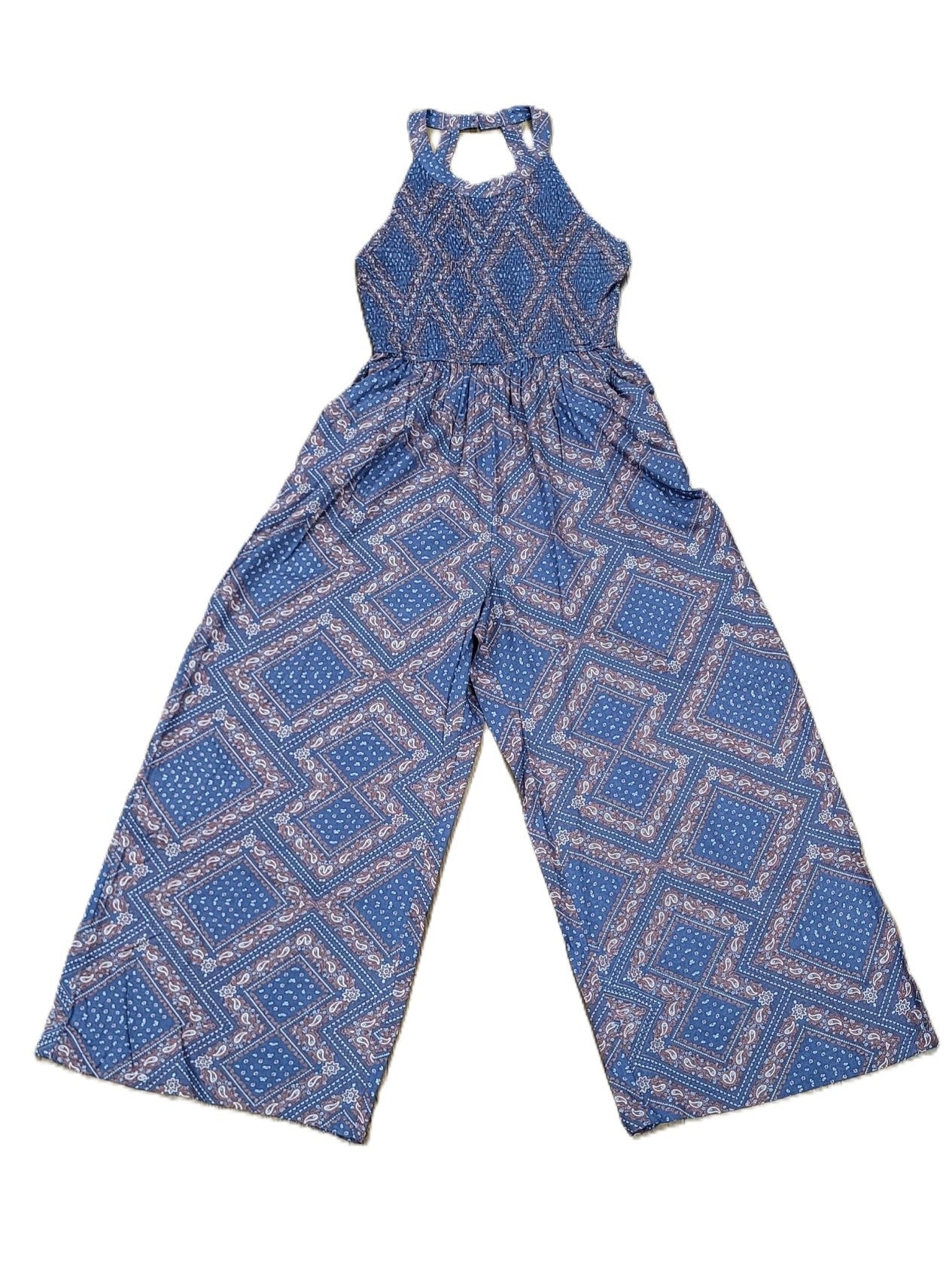 Cotton & Rye Blue Paisley Romper CRWR82M