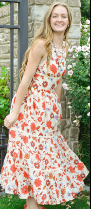 Cotton & Rye The Freedom Blossom Tiered Floral Maxi Dress CRWWD087-072-101