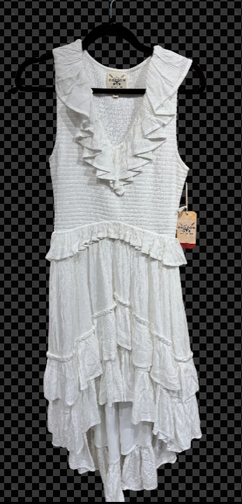 Cotton & Rye Ivory The Holly Ruffle Tiered Dress CRWWD095-082