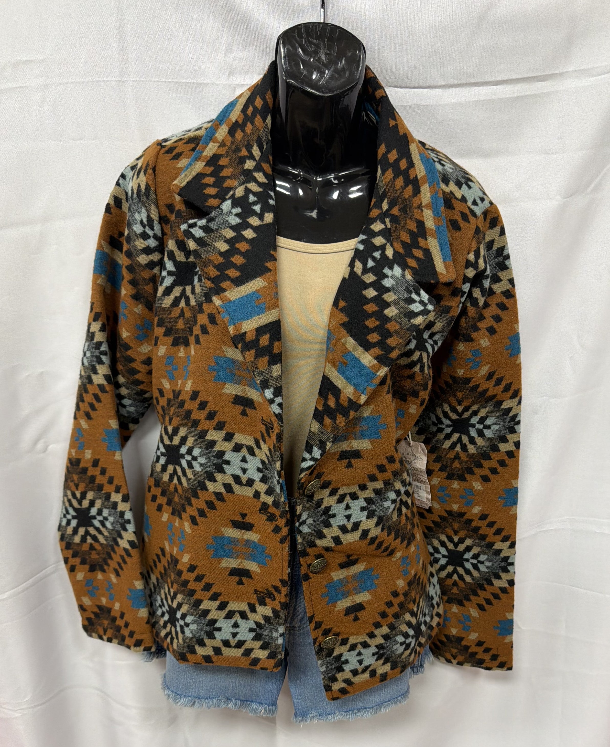Cotton & Rye Tan Aztec Women's Jacket CRJ201R