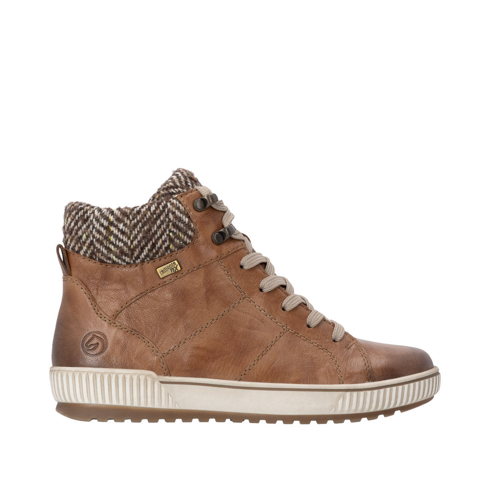 Remonte Carmel Women's Hi Top Sneakers with Tweed Collar D0784-22