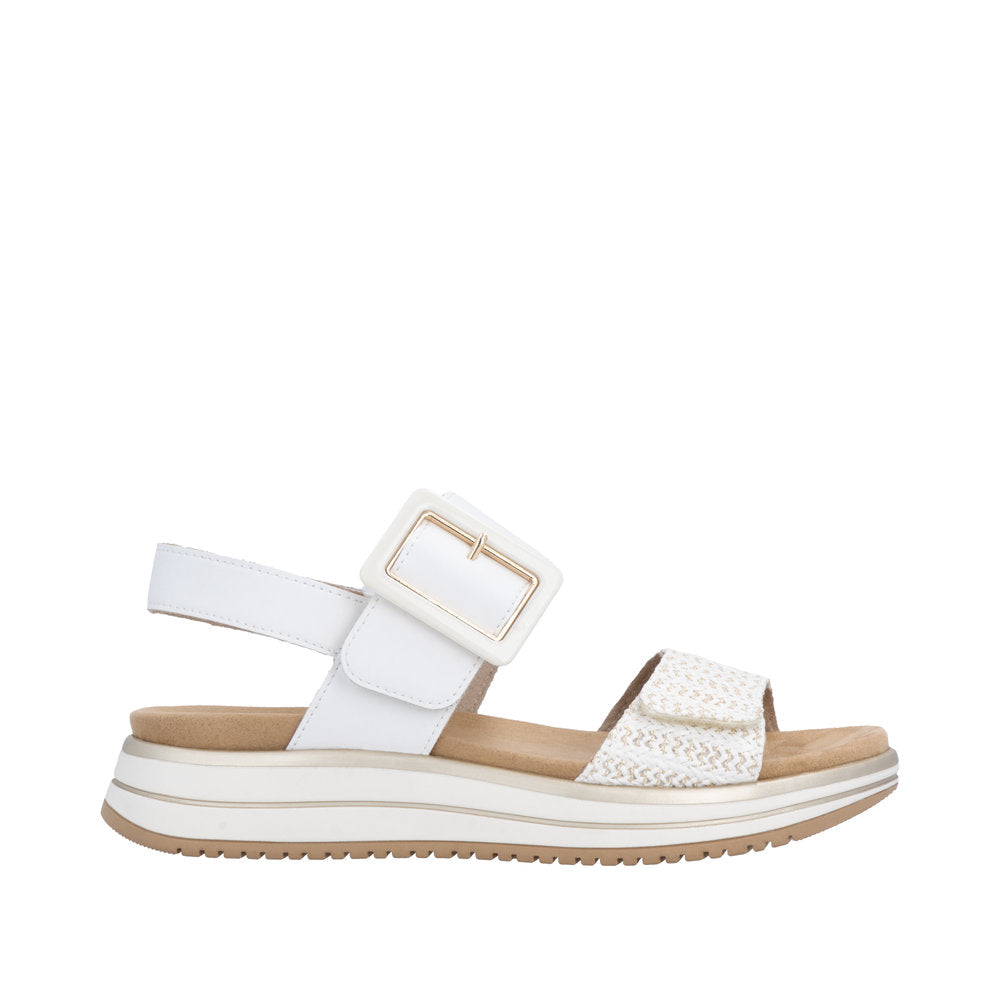 Remonte Weiss-Gold/Weiss Jocelyn 53 Women's Real Leather Sandals D1J53-81