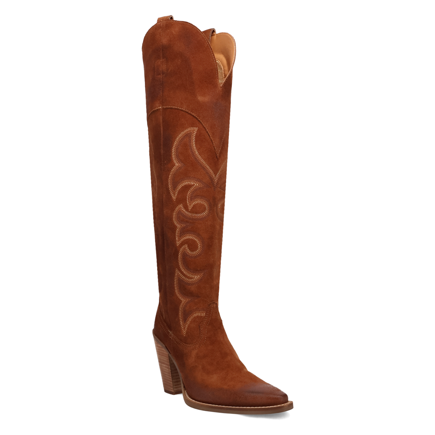 Dingo Brown Primadonna Suede Women's Knee High Western Boots DI2190-BRN