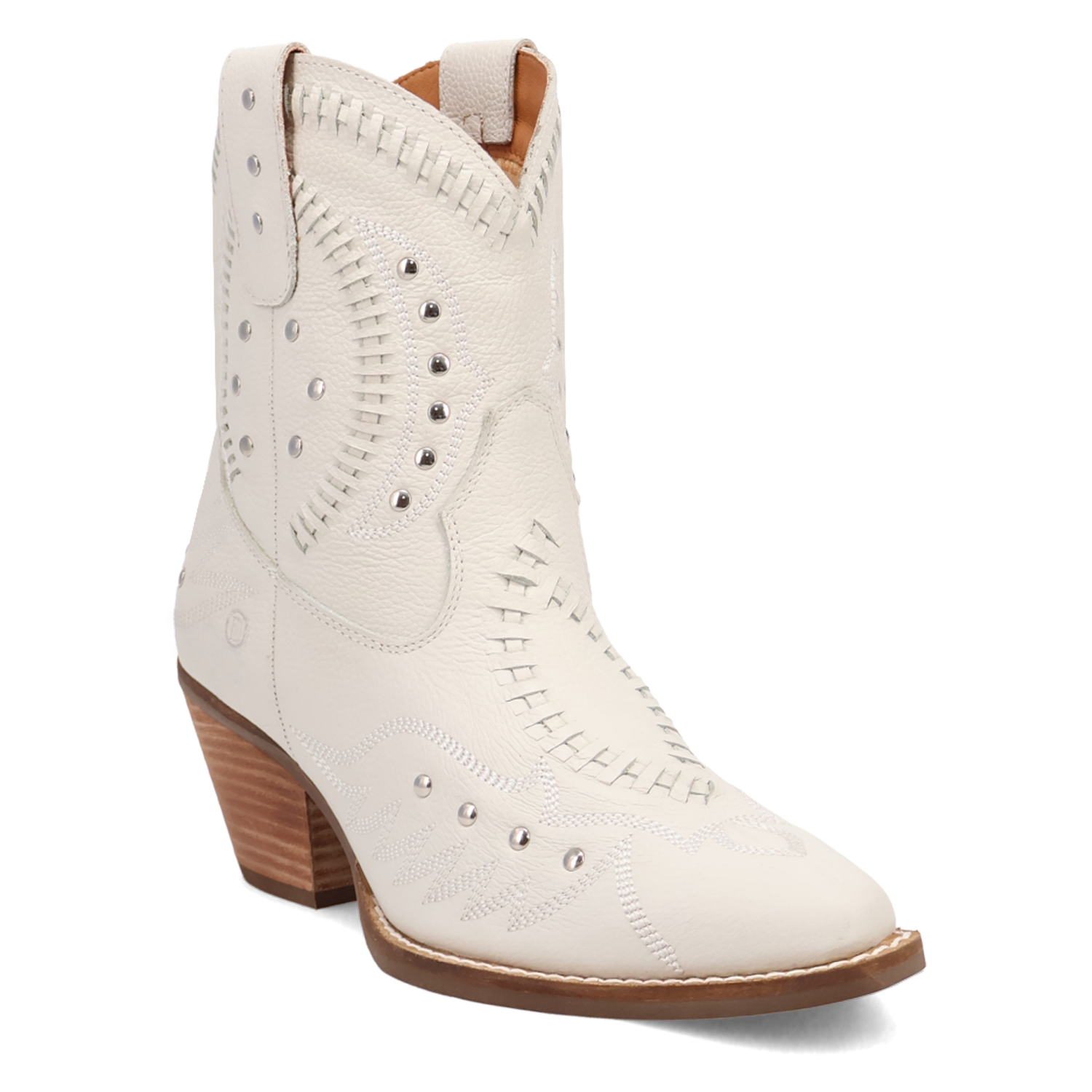 Dingo White Precious Women's Leather Booties DI2206-WHITE
